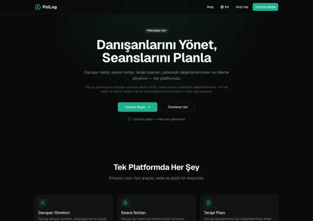 PsiLog arayüzü 1