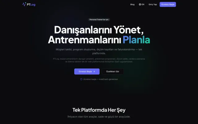 PTLog arayüzü 1